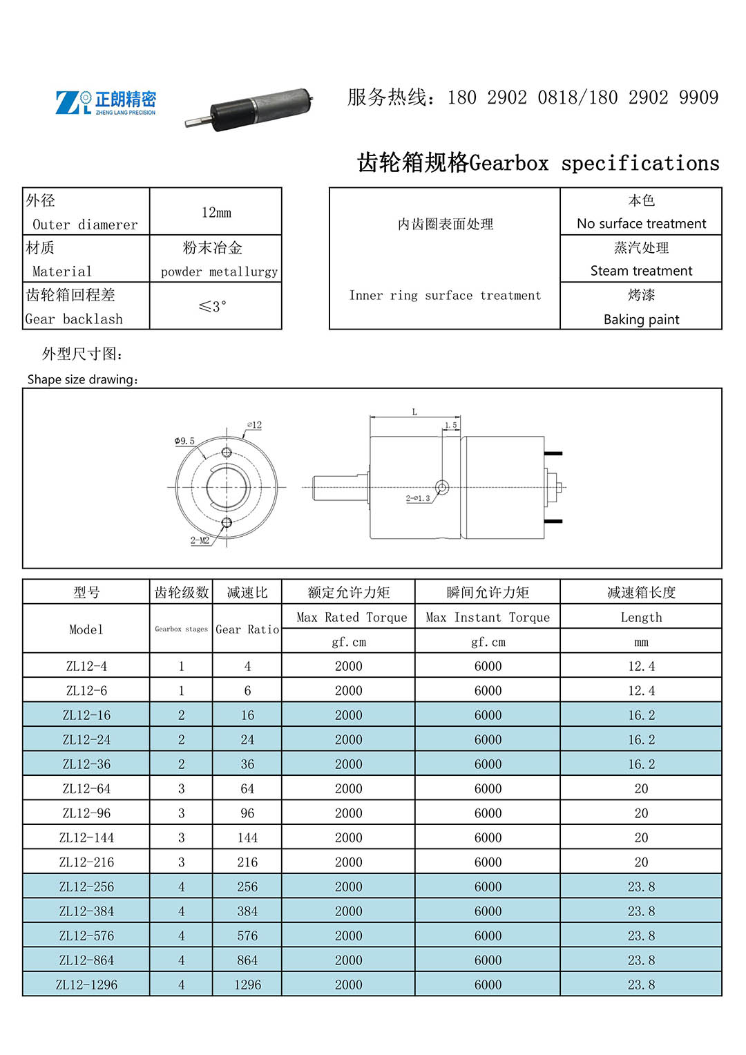 12齒輪箱規(guī)格